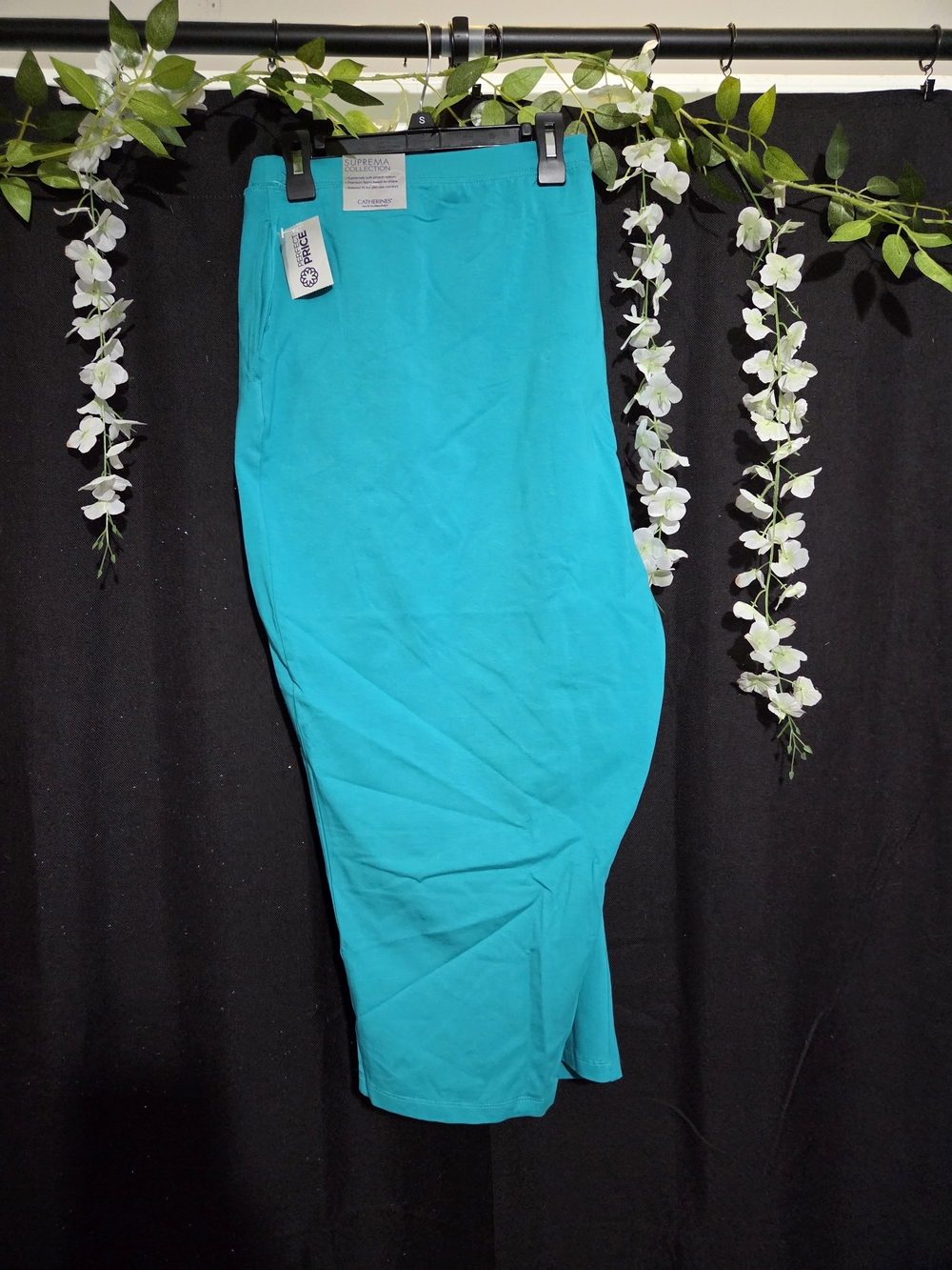 Catherines Teal Stretch Capris